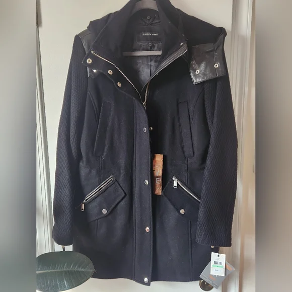 Andrew Marc Women's Black Utility Jacket - Picture 2 of 9